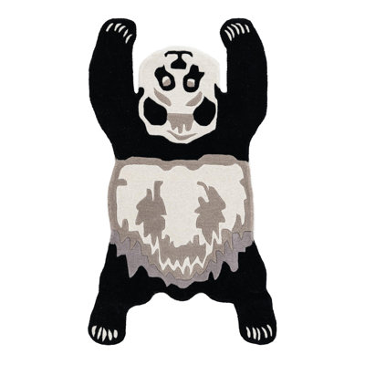 Unique Loom Panda Playtime Kids Wool Rug