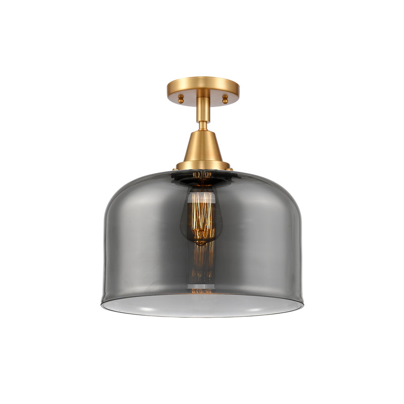 Plafonnier en verre, Ampoule non incluse, Oui, Or satiné