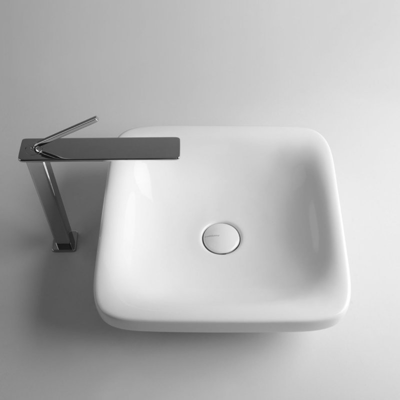 Lavabo de salle de bain carré en céramique pour bateau Start Ceramic