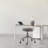 Pneumatic Swivel Rolling Stool Chair with Backrest 503 KAI-1721655224