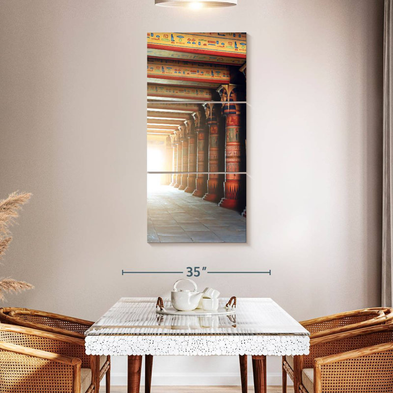 Egyptian Columns, 52" H x 24" W
