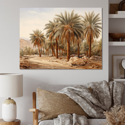 Palm Tree Desert Oasis  Palm Trees Wall Art Palm Canvas Print