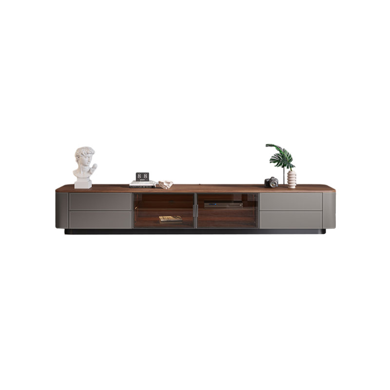 Meuble télé haut de gamme de style italien, Gris, 70.87"