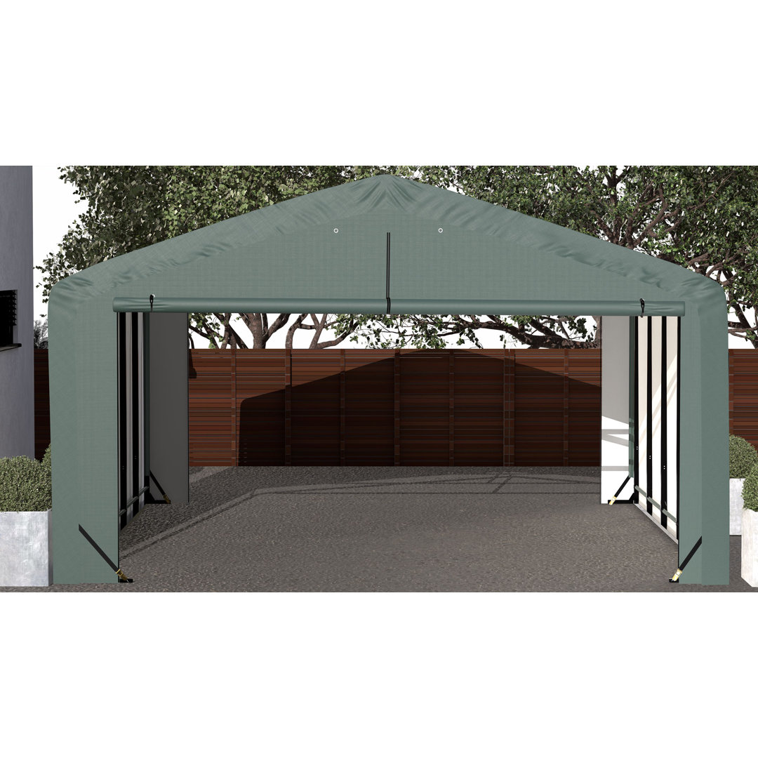 ShelterTube Wind and Snow-Load Rated Garage, 20x23x12 Green ShelterLogic