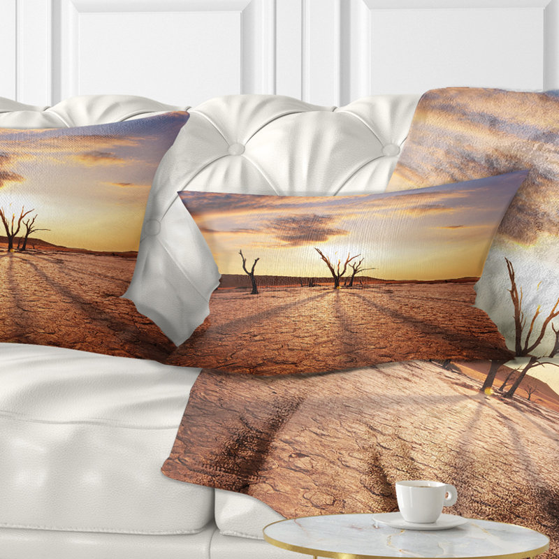 Vue imprenable sur un coussin de la vallée morte, Rectangulaire, 12 po x 20 po