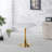 31.5"Squaretulip Dining Table For 2-4 Persons Modern Mid-Century Kitchen Table With White MDF Top&Golden Metal Pedestal Base Small Space Leisure Table For Living Room Apartment Bistro Cafe (White&Gold-1093313631-1093313629