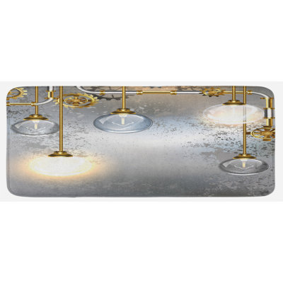Traditional Solid Color Polyester Kitchen Mat