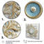 Arrangements floraux bohémiens blancs et bleus - Botanicals abstraits, art mural-2116702021-2116702020