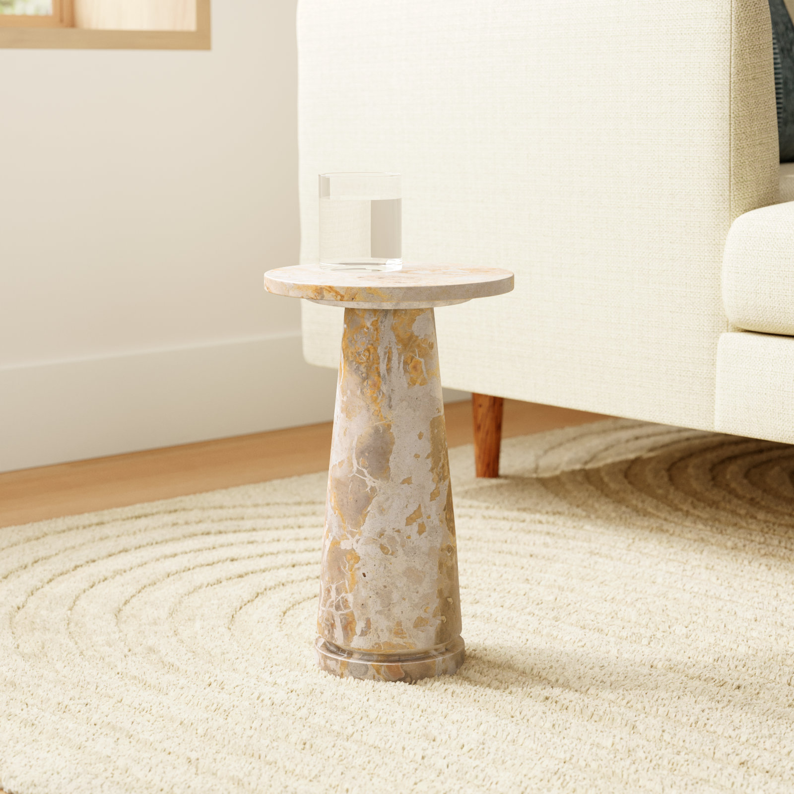 Daktari End Table, Beige