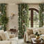 Rideau obscurcissant Luxury Ensemble de 2 drapeaux floraux avec passe-tringle-133286170-133286172