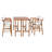 Brantley 6-Piece Rustic Acacia Wood Patio Dining Set With Cushions-124955587