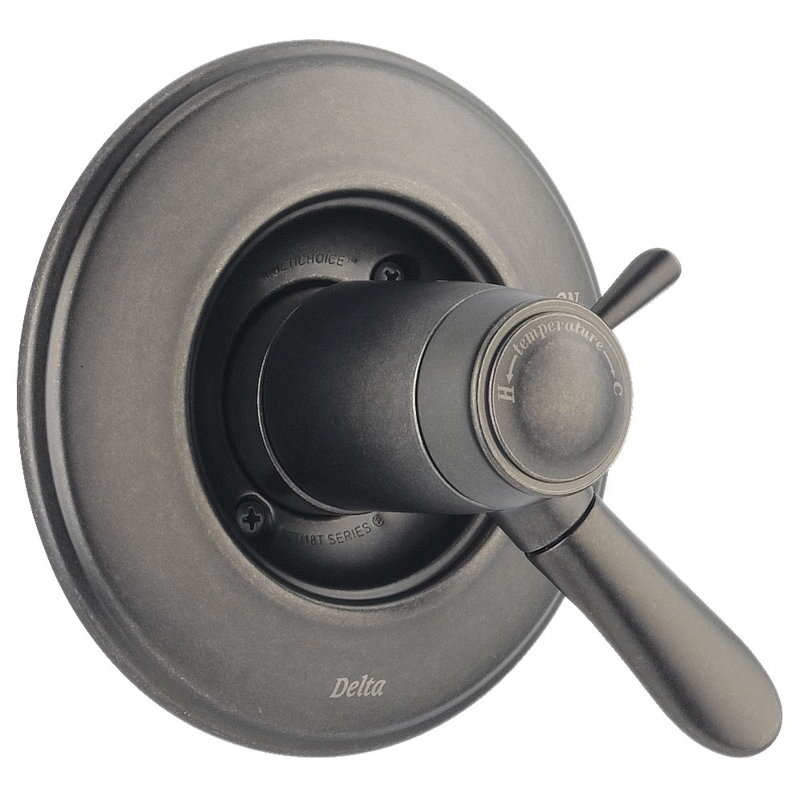 Lahara Faucet Trim with Lever Handles, Aged Pewter