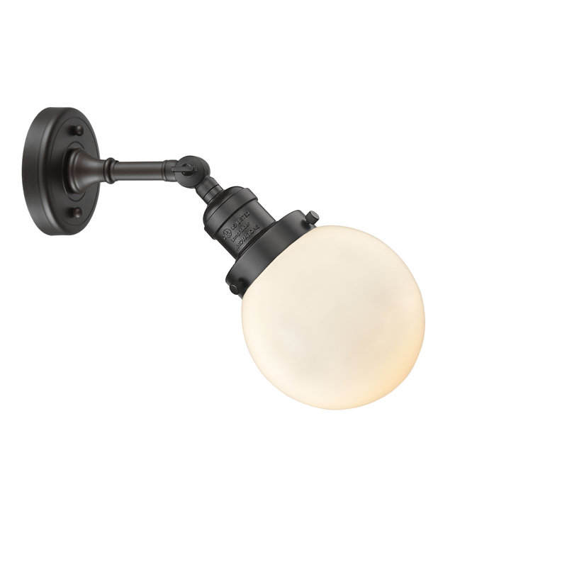 Clementina Dimmable Bath Sconce, Matte White Cased, Oil Rubbed Bronze, Bulb Not Included