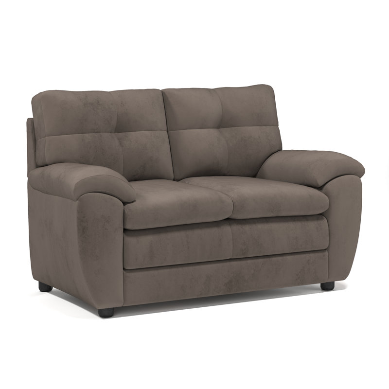 Kenn Upholstered 62.5'' Loveseat, Bulldozer Pewter