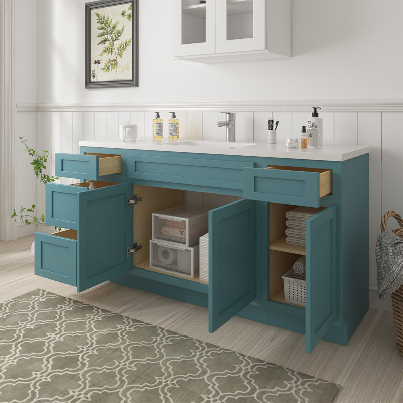 66'' Single Bathroom Vanity Base Only, Teal
