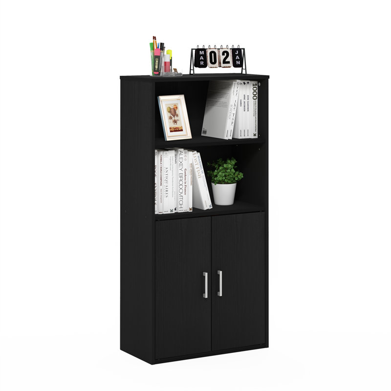Emilianos 121.4cm H x 59.9cm W Standard Bookcase, Black