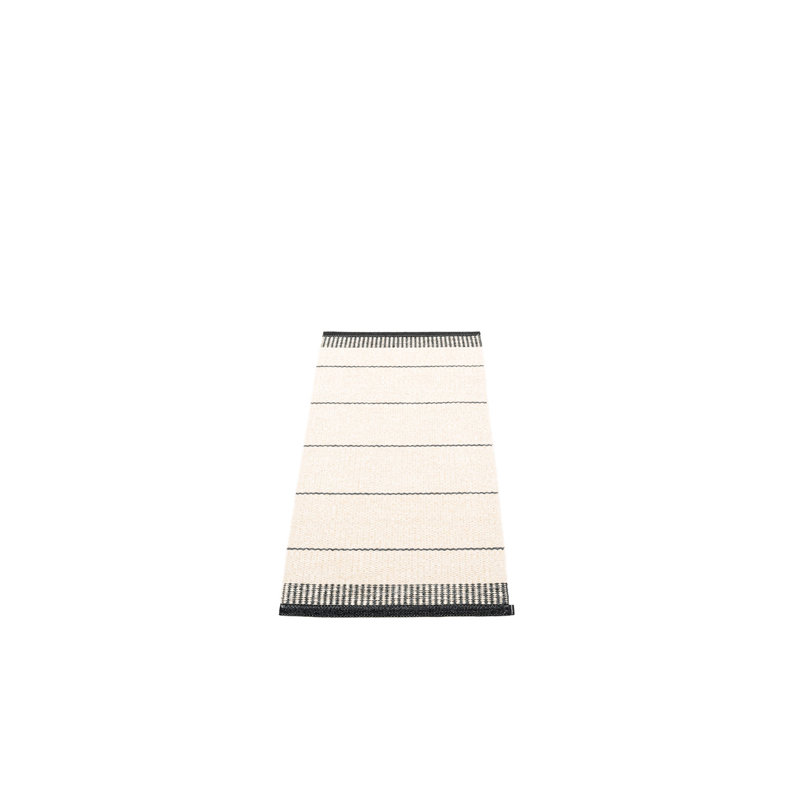 Belle Flatweave Indoor/Outdoor Use Rug, Rectangle 2' x 4', Black/Beige