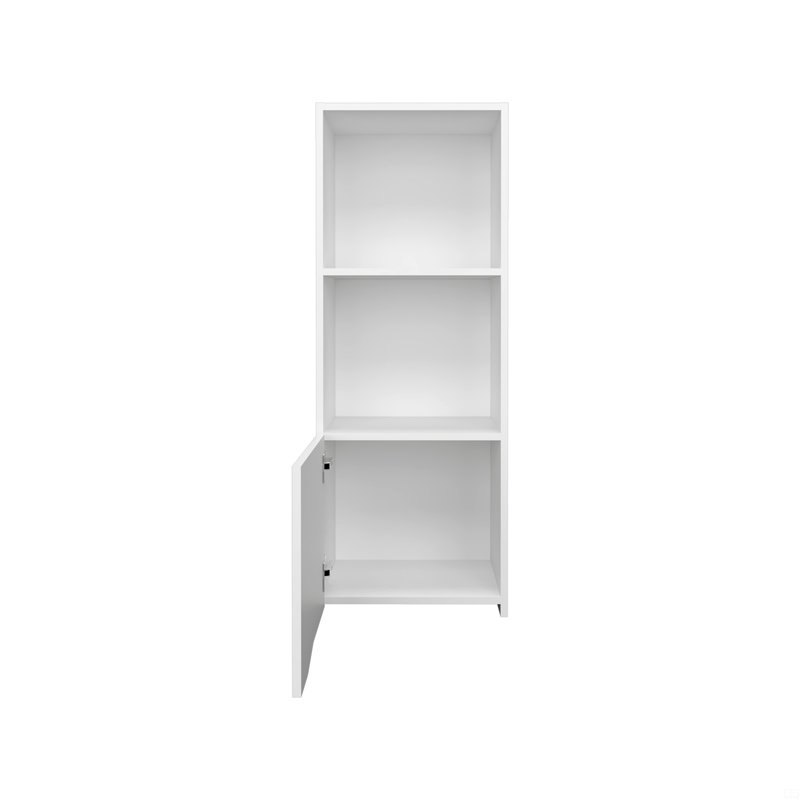 Wall Cabinet 43.3" H, With 1 Door And 3 Shelves, White
