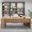 Bureau de direction en bois massif avec tiroirs Burlywood-1901309073-1901309075