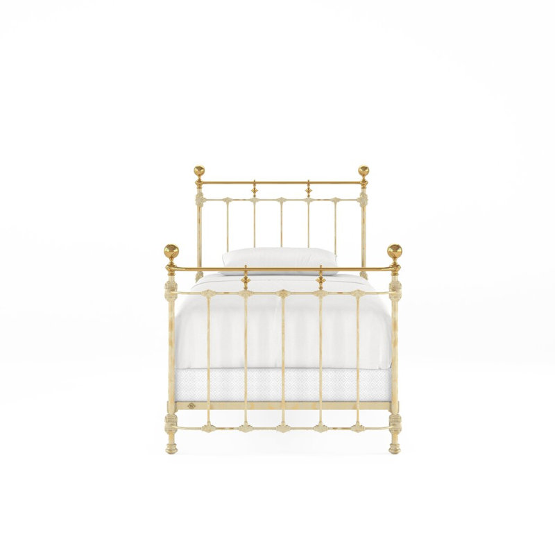 Bed, Twin, Spun Gold/Antique Gold