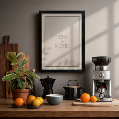 Less Is More Minimalist - Framed Print