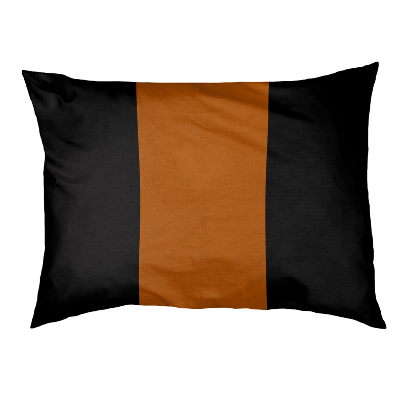 Coussin Louisville, Noir / Orange / Noir, Très grand (l 50 po x P 40 po x H 7 po)