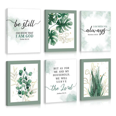 6 Piece Wrapped Canvas Wall Art