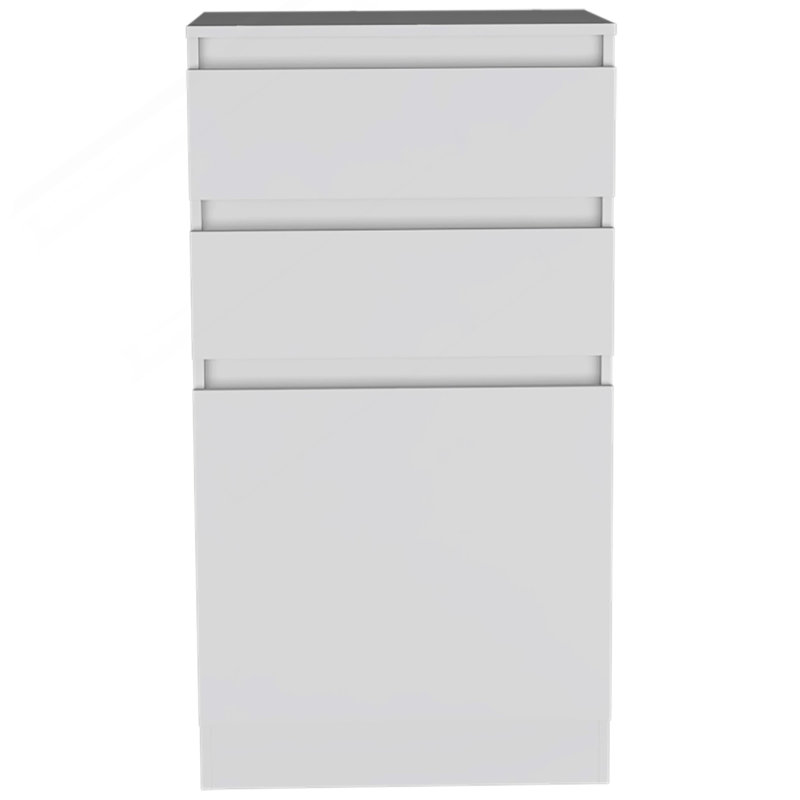Commode 2 tiroirs Cassel - blanc