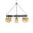 88" Wide Beartooth "T" Mission 8 Light Chandelier
