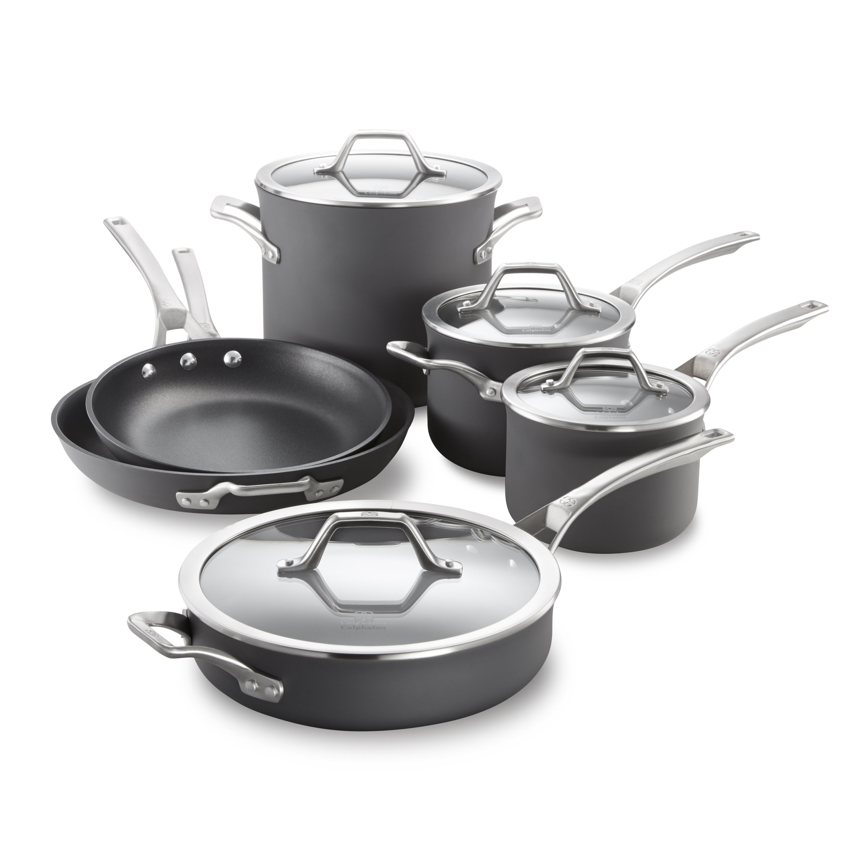 Calphalon Signature Hard Anodized Nonstick 10 Piece Cookware Set ...