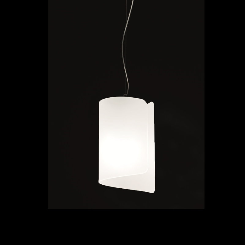 Papiro 1 - Light Unique/Statement Pendant, Light grey, Satin crystal