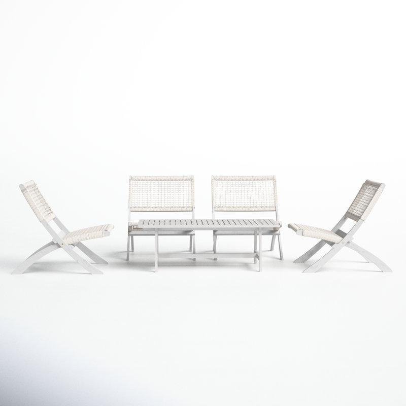 Kismet Acacia 5-Piece Armless Chairs Seating Group, Gray