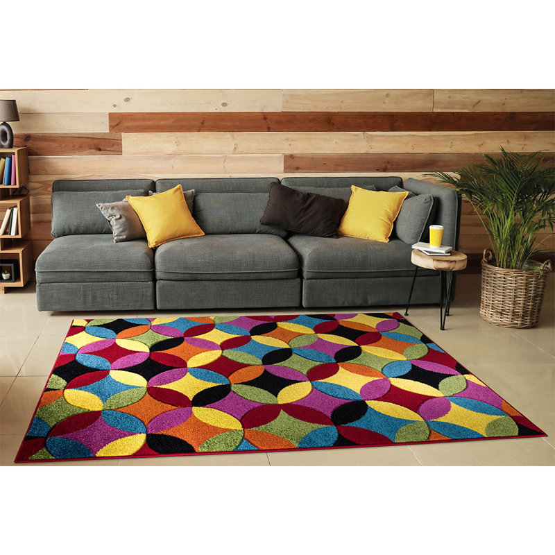 Multi Colour Hand Woven Area Rug, Rectangle 120 x 170cm