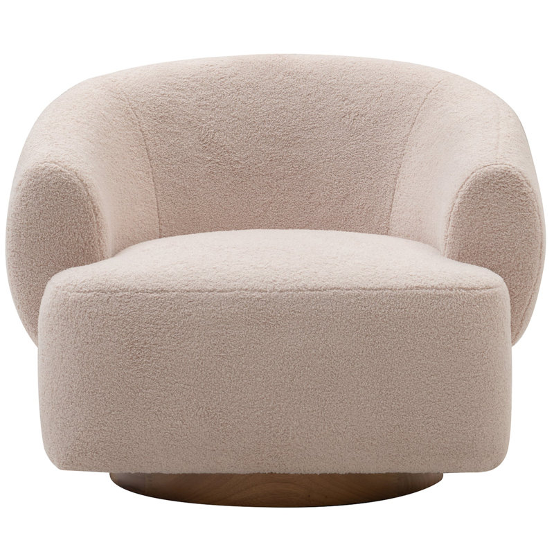 Fauteuil d'appoint Gimlet en chenille martelée, Mélange de polyester rose