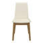 Ensemble de salle à manger rectangulaire en bois avec chaises rembourrées en cuir Vegan-1158215244