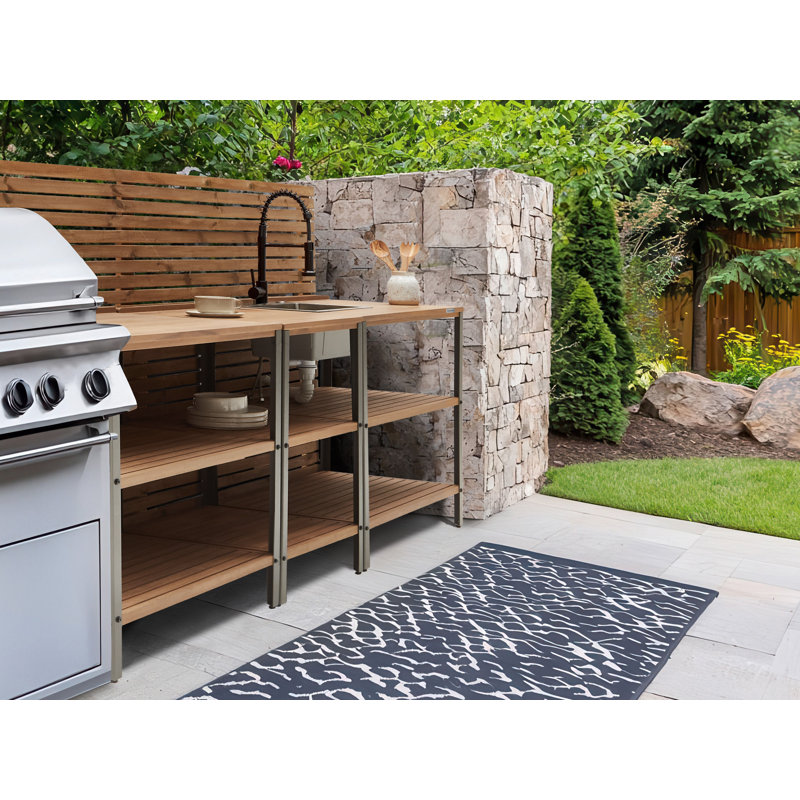 Outdoor Kitchen Island IVREA Certified Acacia Wood Brown