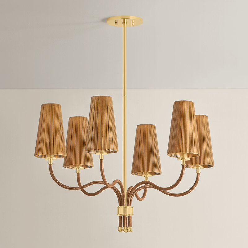 Lustre Atwood, Six lumières, H 23 po x l 30 po x P 30 po
