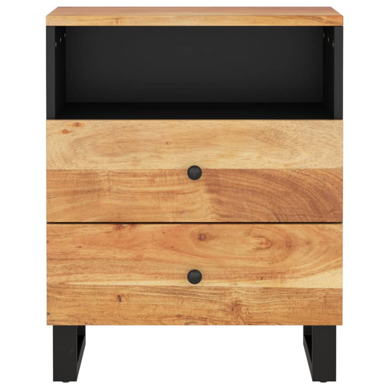 Grenard 13'' W Nightstand, Brown/Black