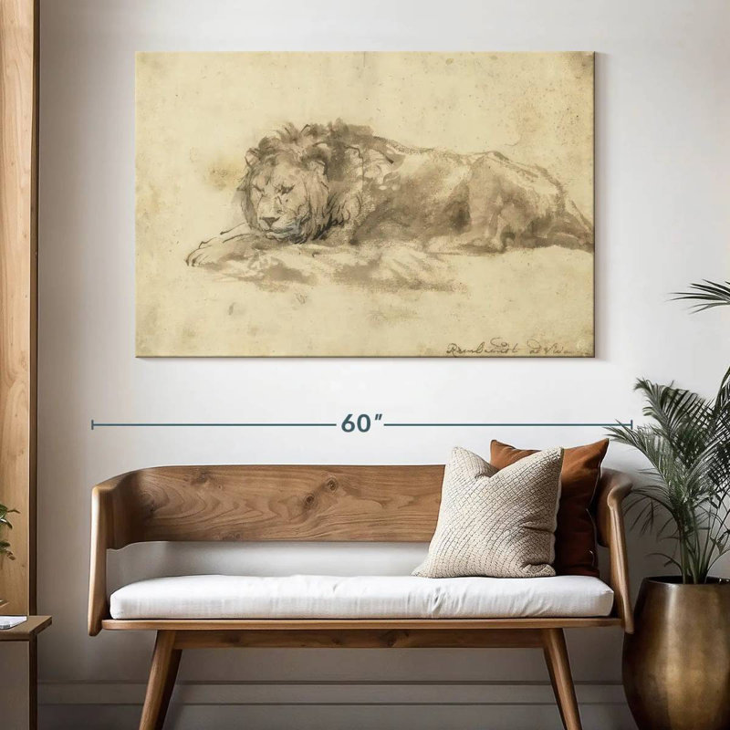 Brampt Reclining Lion, 34" H x 51" W