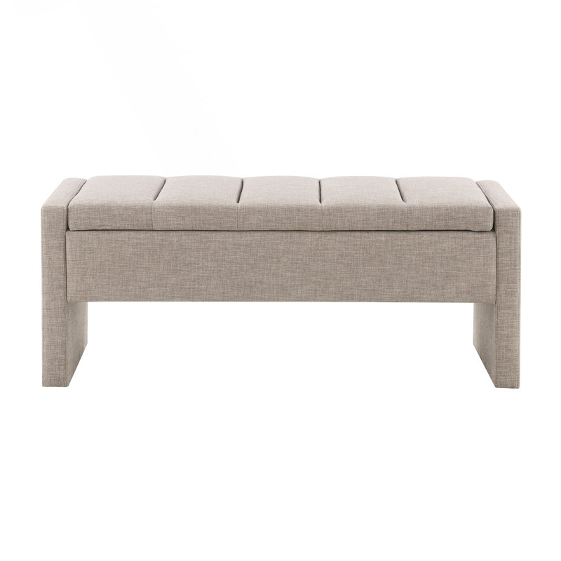Modern Bed End Bench with Storage,Upholstered Large Foot Rest Stool, Comfy Window Vanity Bench for Living Room,Bedroom,Dorm,Coffee Table,Linen