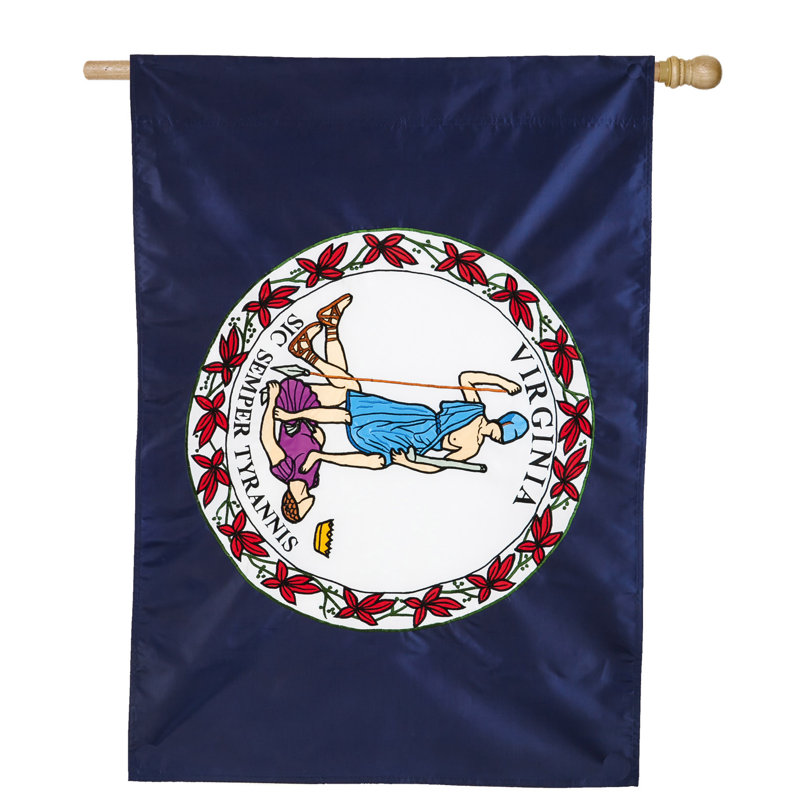 Drapeau de maison en nylon à 2 côtés Virginia State