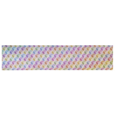 Avicia Lined Rainbow Cube Table Runner