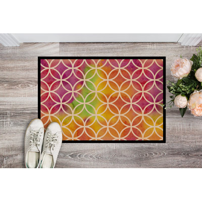 Non-Slip Geometric Outdoor Doormat