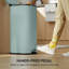 HOMCOM 30L Kitchen Bin with Lid Compact Pedal Bin Soft-Close Cream White-120768112