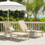Oversized Plastic Outdoor Chaise Lounge Chair With Wheels And Adjustable Backrest-852982149
