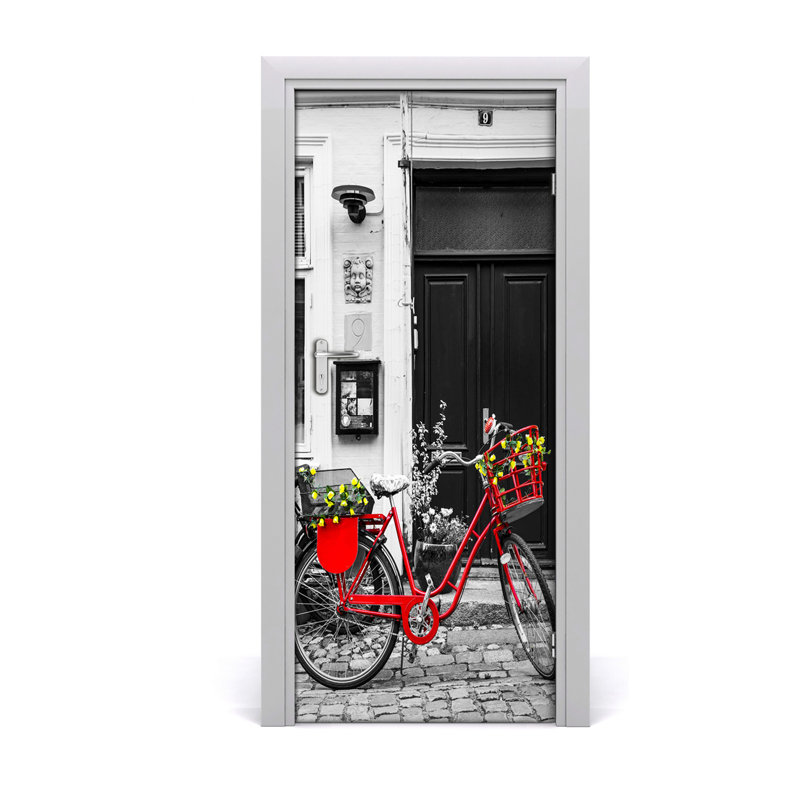 Cycling City Door Decal