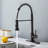 Kitchen Faucet With Pull Down Sprayer Industrial 1 Handle 1 Hole Or 3 Hole Faucet For Farmhouse Camper Laundry Utility Rv Wet Bar Sinks, Stainless Steel-119269481