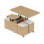 Table basse 39 po avec 4 tabourets et rangement-2068526180-2080074686