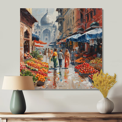 Orange orange bazar au Maroc en été I - Art mural, art mural