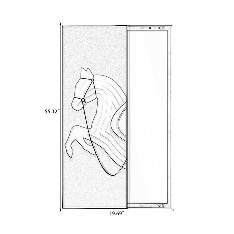 Art mural Mid-Century moderne en toile pour salon, H 55,12 po x l 19,69 po
